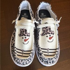 Snowman slip on shoes